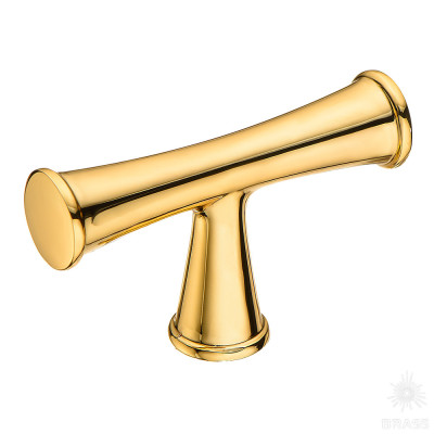 Ручка кнопка, глянцевое золото