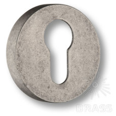 Накладка с цилиндрическим отверстием для ключа, старое серебро (комп 2шт)