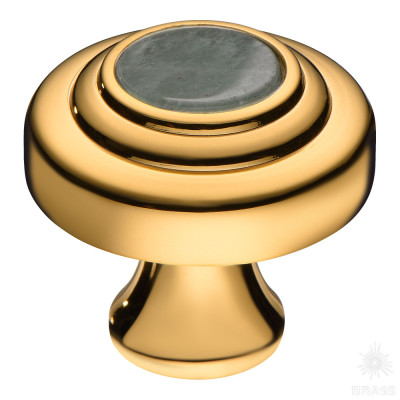 Ручка кнопка, глянцевое золото