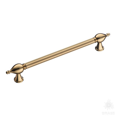 1124 192MP11 Ручка скоба, глянцевое золото 192 мм