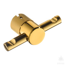 Крючок мебельный, глянцевое золото