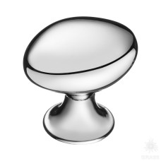 Ручка кнопка, глянцевый хром