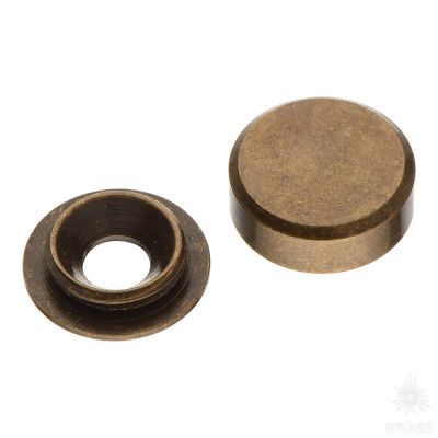 CUERO (14 мм) Декоративная накладка с резьбой, старая бронза