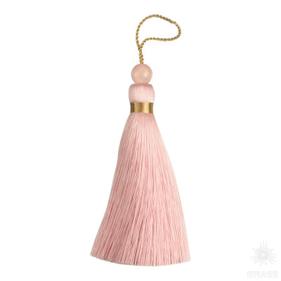 Декоративная кисть цвет PF1900 (Розовый), отделка 3002, бусина Rose Gold Fusion