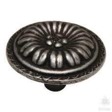 1091.0040.016 Ручка кнопка классика, старое серебро 1091.0040.016 Ручка кнопка классика, старое серебро