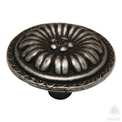 1091.0040.016 Ручка кнопка классика, старое серебро