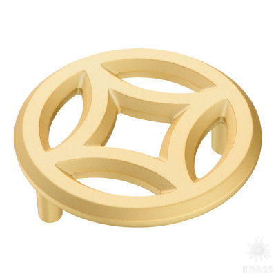 1283 064PC35 Ручка кнопка, матовое золото 64 мм