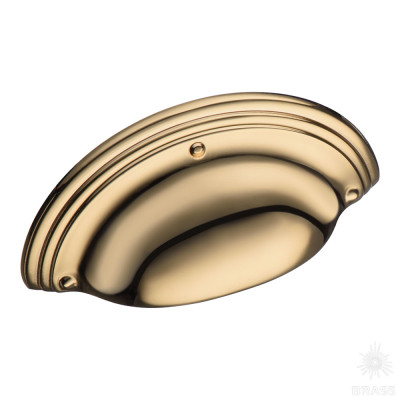 Ручка раковина, глянцевое золото 32 мм