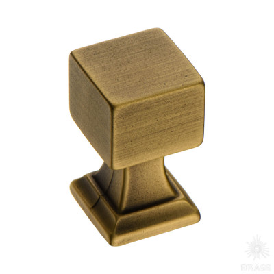 Ручка кнопка, состаренная латунь